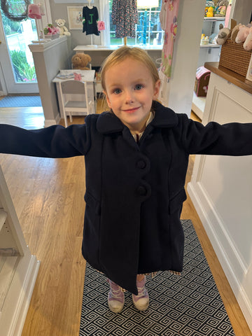 Navy Dress Coat.  Sizes 2-5