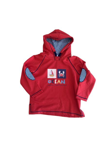Red "Ocean" Hoodie
