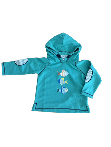 Turquoise Fish Hoodie