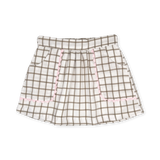 Windowpane Plaid Skirt