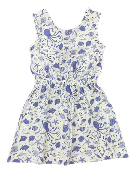Blue Sea Life Knot Dress