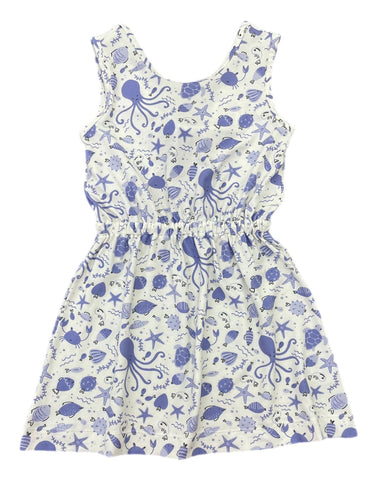 Blue Sea Life Knot Dress
