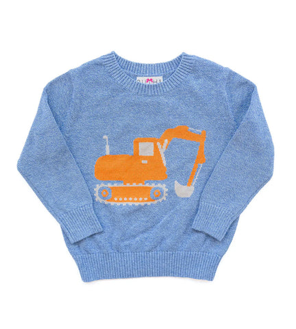 Blue Excavator Sweater