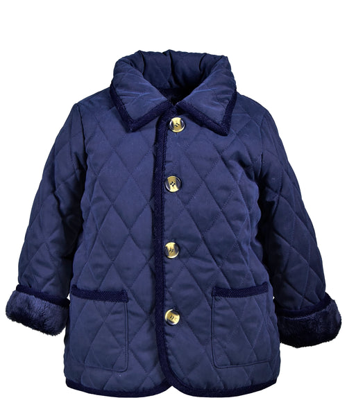 Navy Quilted Jacket