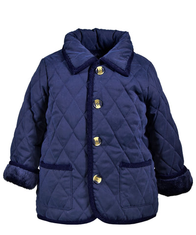 Navy Quilted Jacket