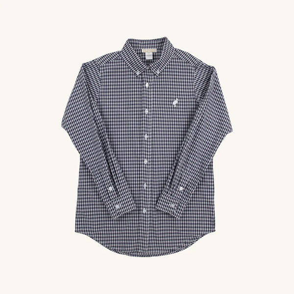 TBBC Navy Gingham Deans List Dress Shirt
