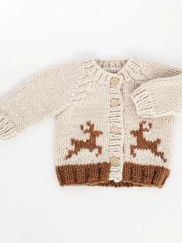 Deer Cardigan & Hat Set