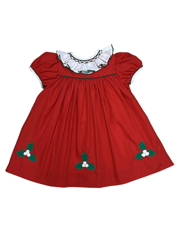 Red Hollies Float Dress