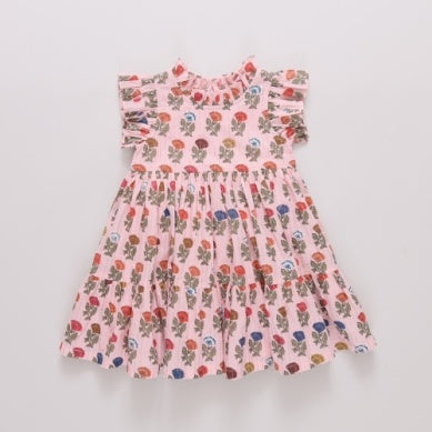 Pink Chicken Flower Drop Dress