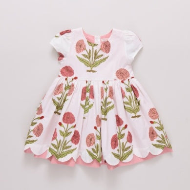 Pink Chicken Rose Dandelion Dress