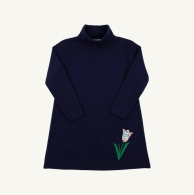 Navy Turtleneck Dress