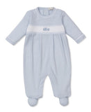 Blue Smocked Train Coming Home Set
