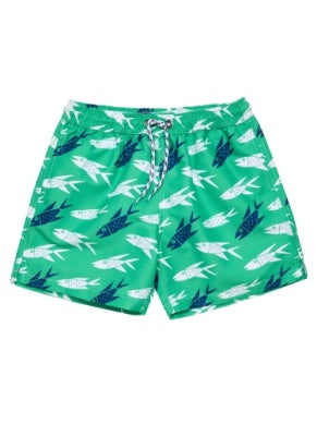 Green Fish Trunks