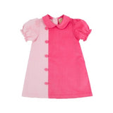 Pink Corduroy Button Dress