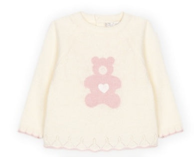 Pink Teddy Bear 2pc Knit Set