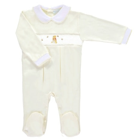 Yellow Smocked Winnie the Pooh Footie