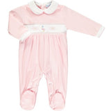 Pink Smocked Jemima Puddle Duck Footie - CALL TO PURCHASE