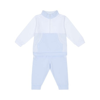 Blue Quarter Zip 2pc Jogger Set