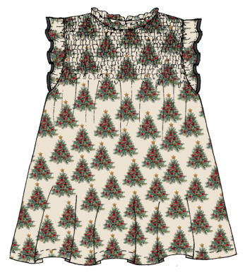 Pink Chicken Vintage Trees Dress