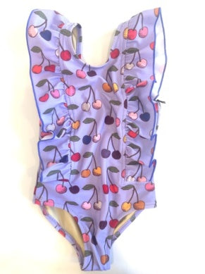 Pink Chicken Lavender Cherries Swimsuit