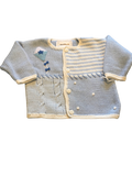ArtWalk Blue Up in the Sky Knit Blanket with kite, moon and stars-